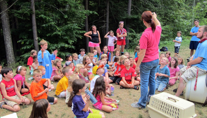 A photo of a visit to the YMCA camp