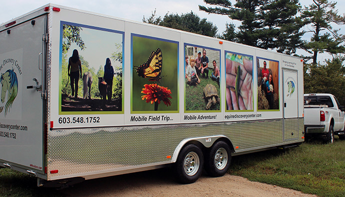 Side view of the EDC Mobile Classroom