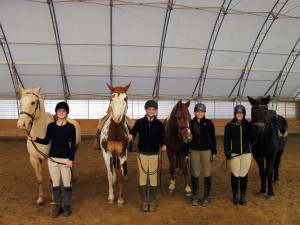 Group of girls with their horses at the Equine Discovery Center